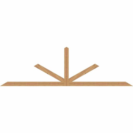 Ekena Millwork Saratoga Timber Gable Bracket, Western Red Cedar, 108"W x 31 1/2"H x 1 1/2"D x 3 1/2"F, 7/12 Pitch GBW108X31X0204SAR00SWR
